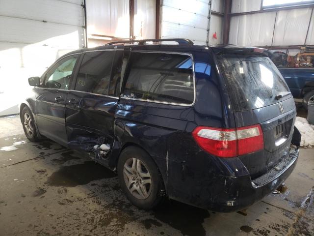 5FNRL38615B509905 - 2005 HONDA ODYSSEY EXL BLUE photo 3