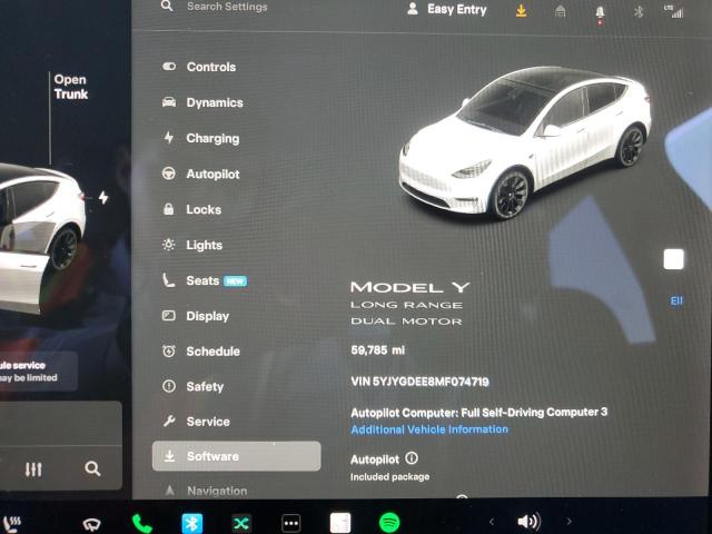 5YJYGDEE8MF074719 - 2021 TESLA MODEL Y 白色 照片 9