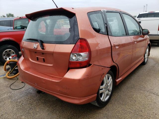 JHMGD38647S067081 - 2007 HONDA FIT S 橙色 照片 3