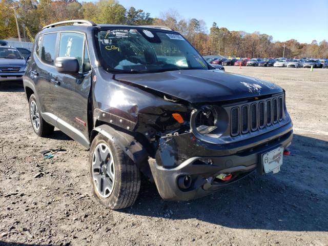 ZACCJBCT2GPE12467 - 2016 JEEP RENEGADE TRAILHAWK BLACK photo 1