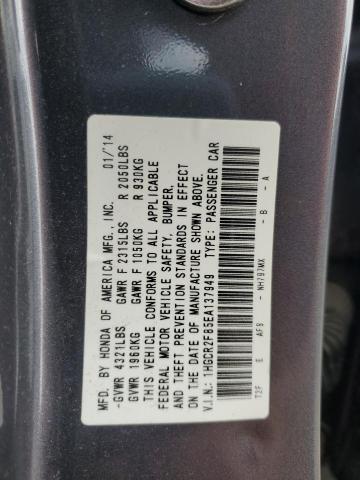 1HGCR2F85EA137949 - 2014 HONDA ACCORD EXL GRAY photo 13