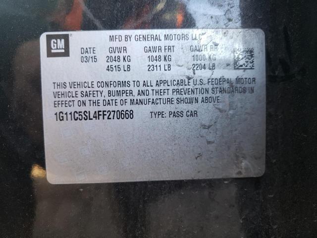 1G11C5SL4FF270668 - 2015 CHEVROLET MALIBU 1LT 石墨色 照片 10