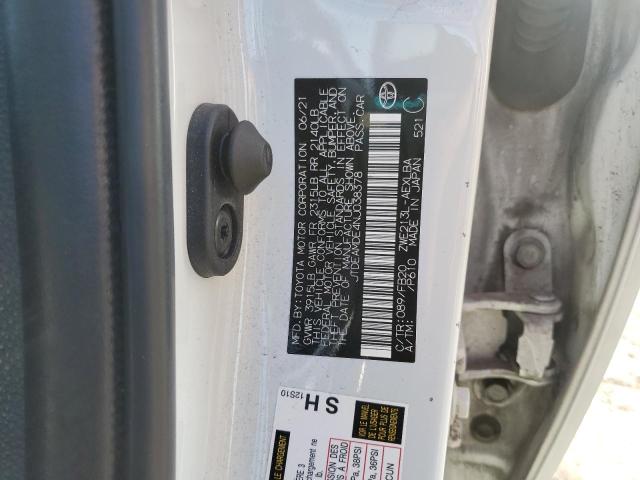 JTDEAMDE4NJ038378 - 2022 TOYOTA COROLLA LE WHITE photo 13