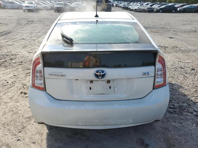 JTDKN3DUXD1636076 - 2013 TOYOTA PRIUS WHITE photo 6