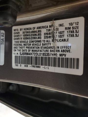 5J6RM4H72DL018535 - 2013 HONDA CR-V EXL 灰色 照片 14