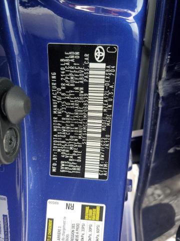 5YFS4MCE1MP068539 - 2021 TOYOTA COROLLA SE BLUE photo 12