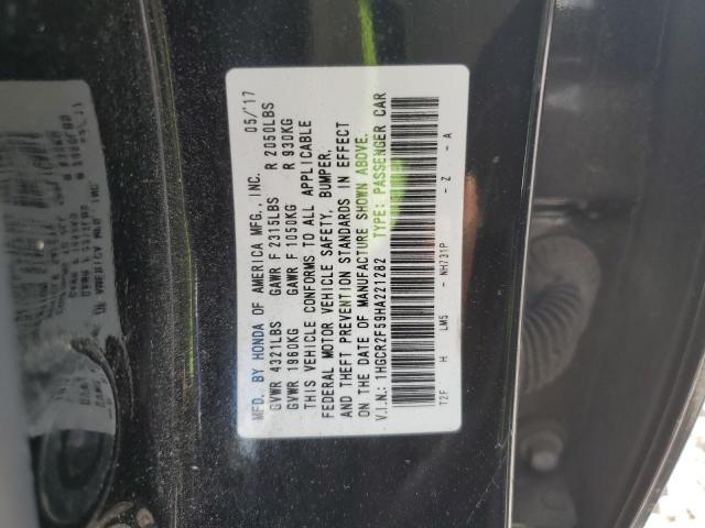 1HGCR2F59HA221282 - 2017 HONDA ACCORD SPORT 黑色 照片 12