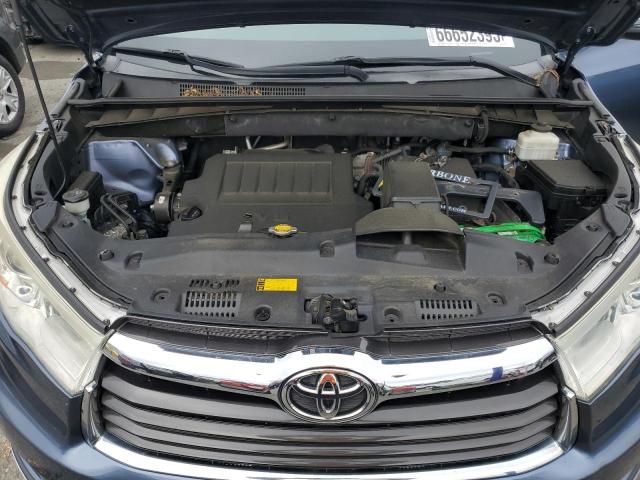 5TDJKRFH9ES051629 - 2014 TOYOTA HIGHLANDER XLE BLUE photo 12