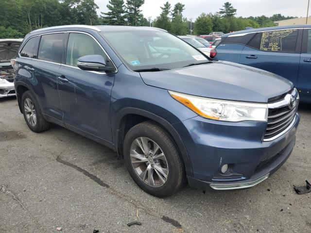 5TDJKRFH9ES051629 - 2014 TOYOTA HIGHLANDER XLE BLUE photo 4