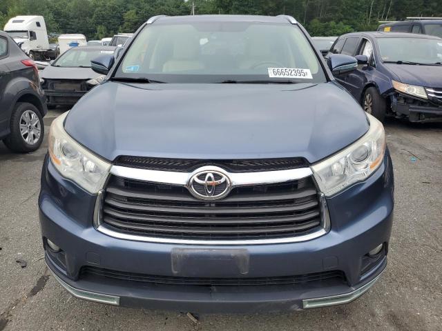 5TDJKRFH9ES051629 - 2014 TOYOTA HIGHLANDER XLE BLUE photo 5