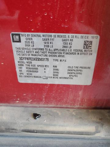 3GYFNFE3XES563178 - 2014 CADILLAC SRX PERFORMANCE COLLECTION 勃艮第红 照片 12