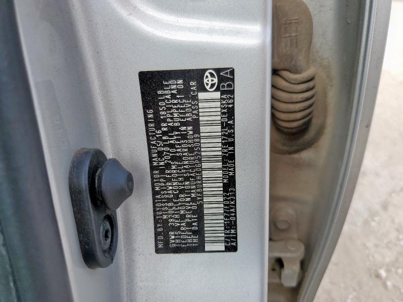 5YFBURHE0GP525089 - 2016 TOYOTA COROLLA L SILVER photo 13