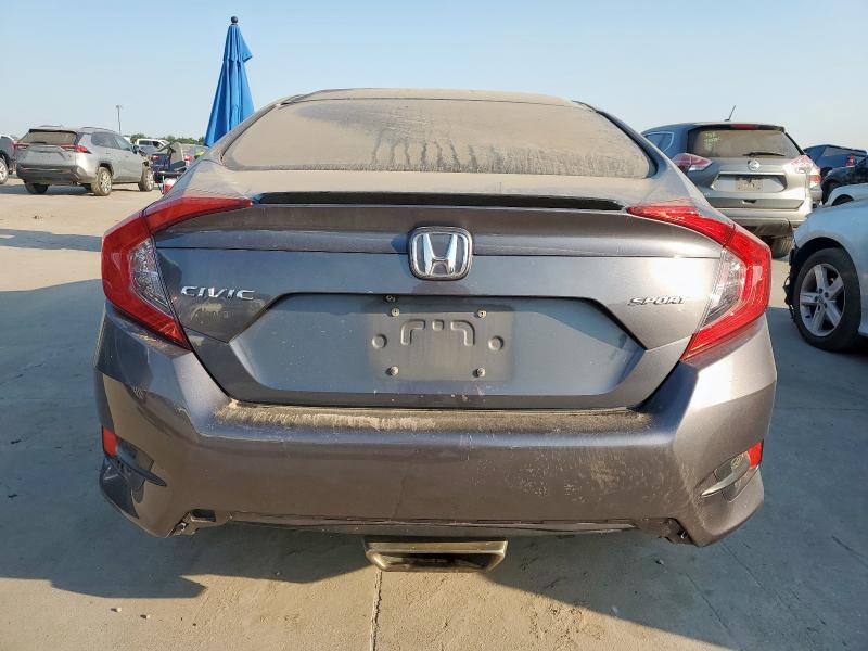 2HGFC2F89LH545433 - 2020 HONDA CIVIC SPORT GRAY photo 6