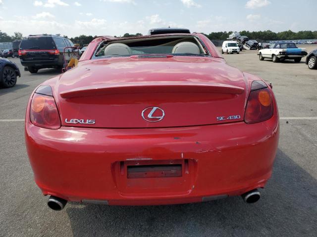 JTHFN48Y220002721 - 2002 LEXUS SC 430 RED photo 6