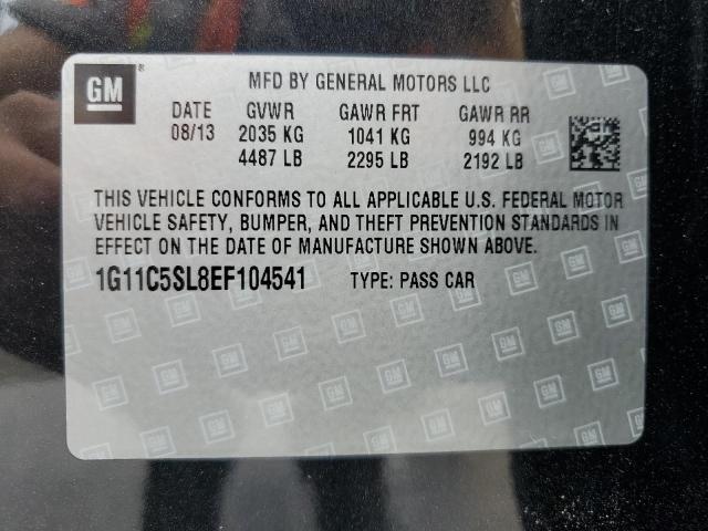 1G11C5SL8EF104541 - 2014 CHEVROLET MALIBU 1LT 黑色 照片 13