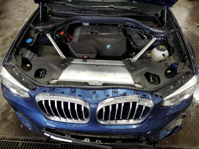 5UXTY5C03M9H86961 - 2021 BMW X3 XDRIVE30I BLUE photo 11