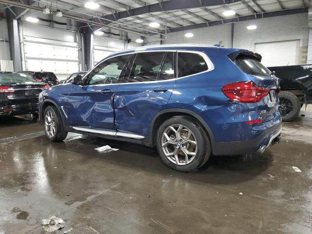 5UXTY5C03M9H86961 - 2021 BMW X3 XDRIVE30I BLUE photo 2