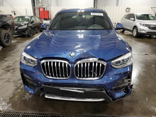 5UXTY5C03M9H86961 - 2021 BMW X3 XDRIVE30I BLUE photo 5