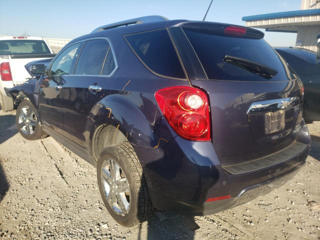 2GNALDEK7E6332858 - 2014 CHEVROLET EQUINOX LTZ BLUE photo 3