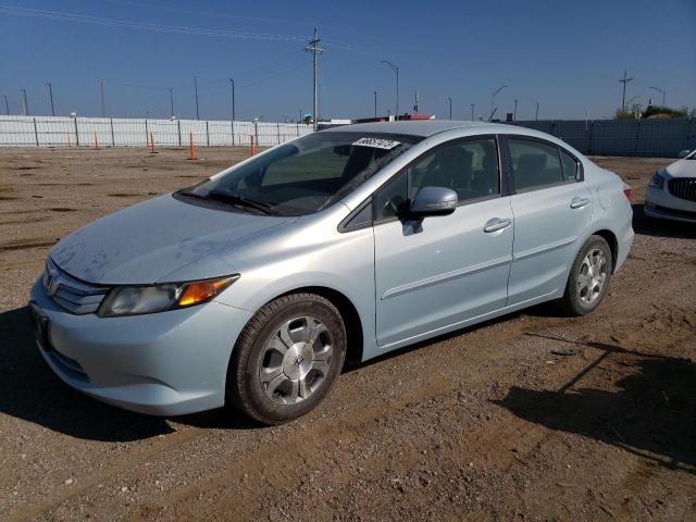 JHMFB4F21CS005218 - 2012 HONDA CIVIC HYBRID BLUE photo 1