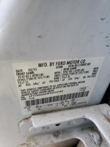 1FT7W2A63FED12143 - 2015 FORD F250 SUPER DUTY WHITE photo 13