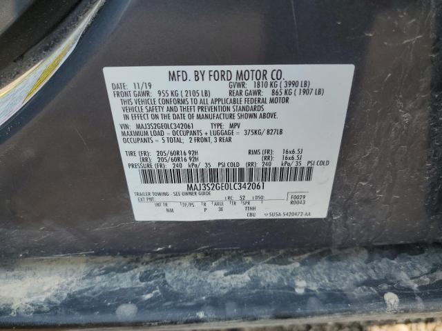 MAJ3S2GE0LC342061 - 2020 FORD ECOSPORT SE Gri fotoğraf 13