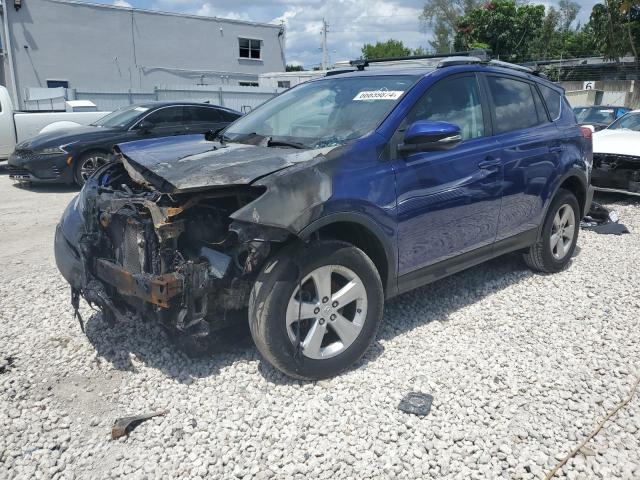 2T3WFREVXEW075597 - 2014 TOYOTA RAV4 XLE BLUE photo 1