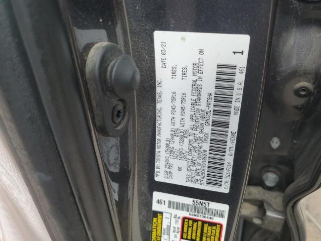 5TFAZ5CN7MX106070 - 2021 TOYOTA TACOMA DOUBLE CAB CHARCOAL photo 12