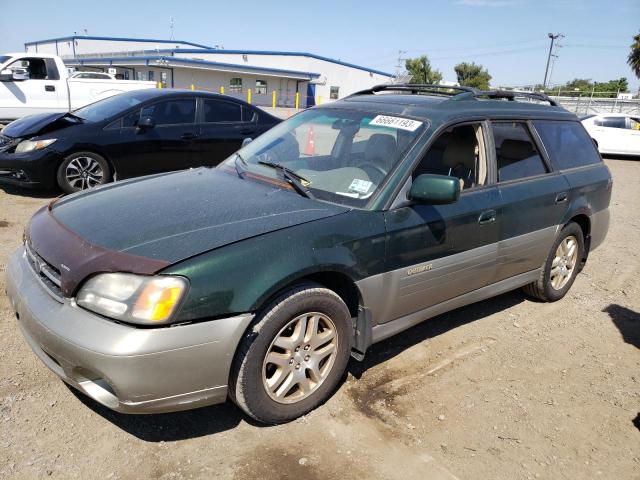 4S3BH686417624910 - 2001 SUBARU LEGACY OUTBACK LIMITED GREEN photo 1