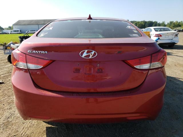 KMHDH4AE0CU281205 - 2012 HYUNDAI ELANTRA GLS RED photo 6