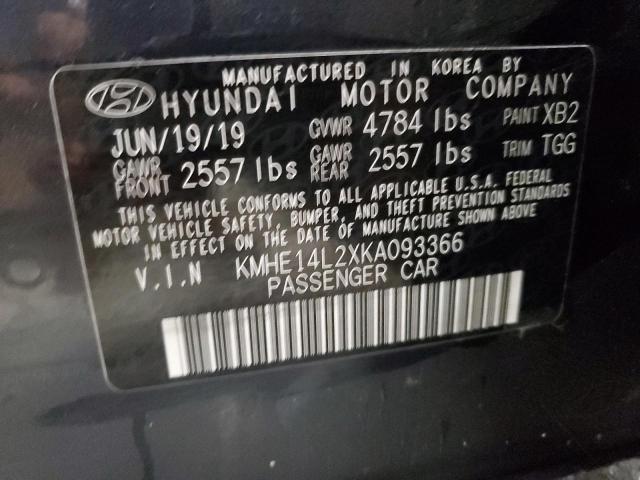 KMHE14L2XKA093366 - 2019 HYUNDAI SONATA PLUG-IN HYBRID CHARCOAL photo 13