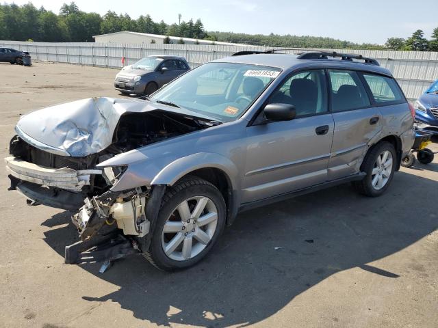 4S4BP61C387332884 - 2008 SUBARU OUTBACK 2.5I SILVER photo 1