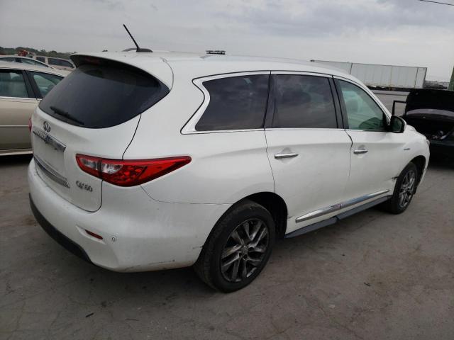 5N1CL0MM9EC516375 - 2014 INFINITI QX60 HYBRID WHITE photo 3