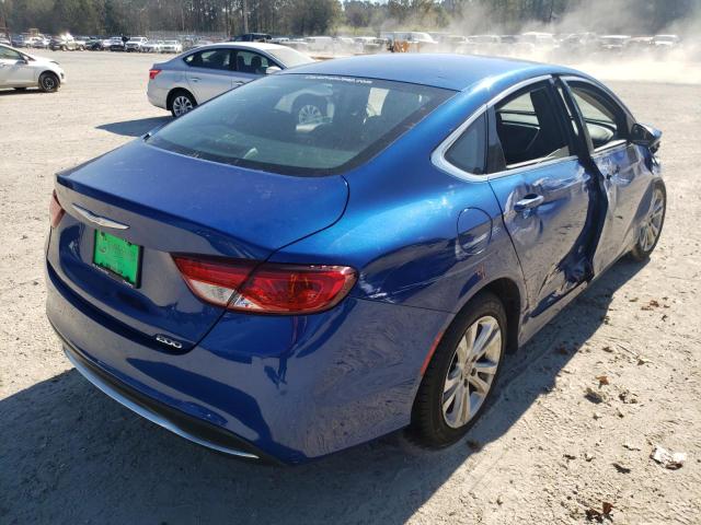 1C3CCCAB0GN103670 - 2016 CHRYSLER 200 LIMITED BLUE photo 4