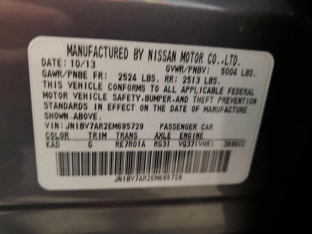 JN1BV7AR2EM695729 - 2014 INFINITI Q50 BASE Boz foto 12