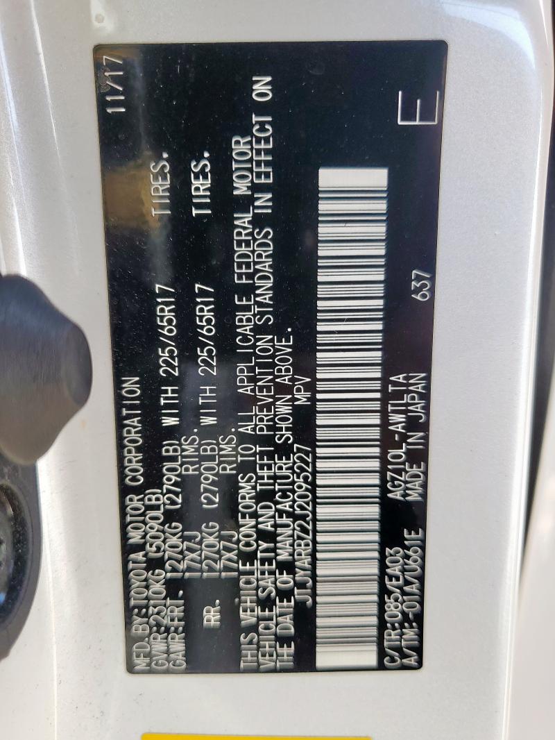 JTJYARBZ2J2095227 - 2018 LEXUS NX 300 BASE Білий фото 14