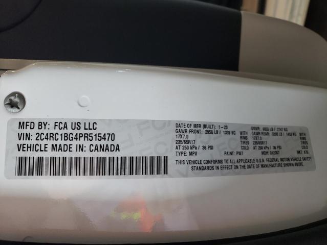 2C4RC1BG4PR515470 - 2023 CHRYSLER PACIFICA TOURING L Ağ foto 13