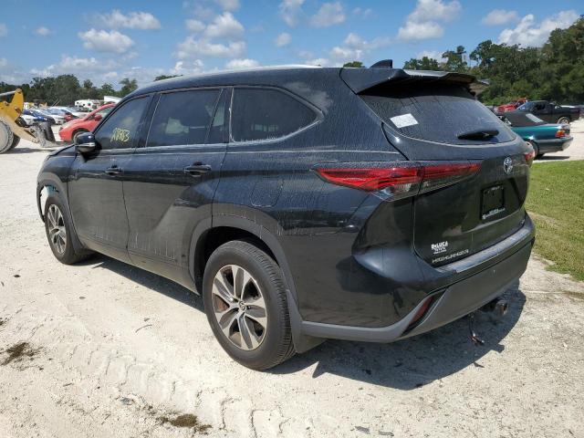 5TDGZRAH8NS540911 - 2022 TOYOTA HIGHLANDER XLE BLACK photo 2