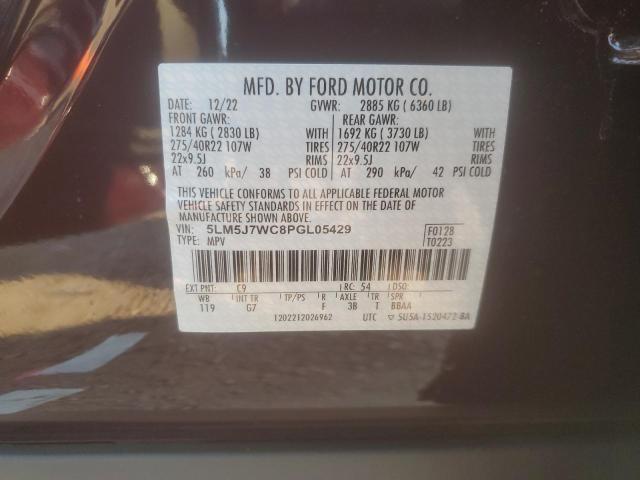 5LM5J7WC8PGL05429 - 2023 LINCOLN AVIATOR RESERVE 勃艮第红 照片 13