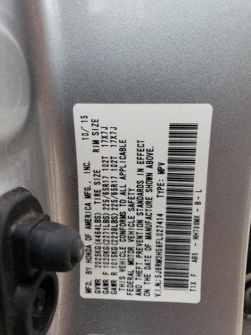 5J6RM3H58FL027414 - 2015 HONDA CR-V EX SILVER photo 13