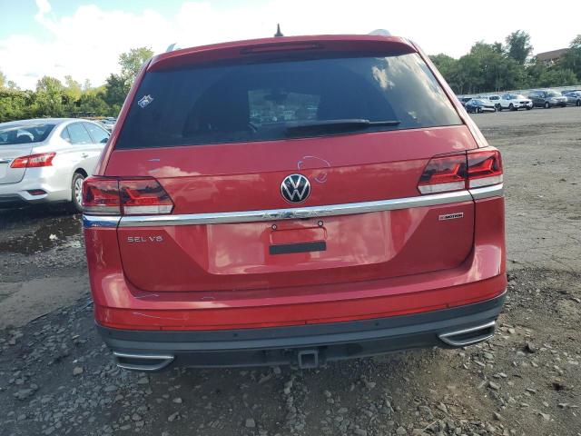 1V2BR2CA7MC532654 - 2021 VOLKSWAGEN ATLAS SEL RED photo 6