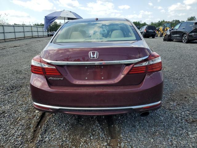 1HGCR2F84GA169472 - 2016 HONDA ACCORD EXL MAROON photo 6