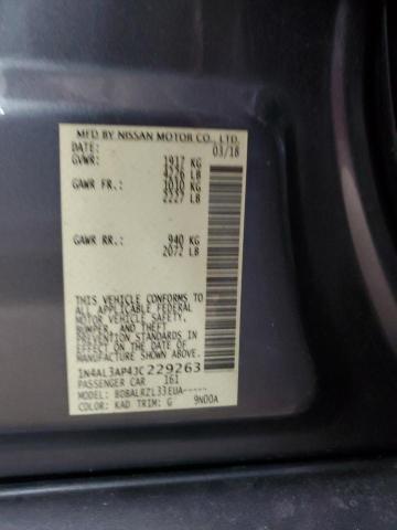 1N4AL3AP4JC229263 - 2018 NISSAN ALTIMA 2.5 გრაფიტი ფოტო 12