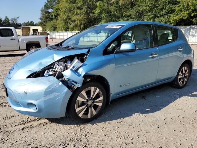 1N4AZ0CP6FC326076 - 2015 NISSAN LEAF S BLUE photo 1