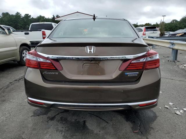 JHMCR6F72HC007678 - 2017 HONDA ACCORD TOURING HYBRID BROWN photo 6