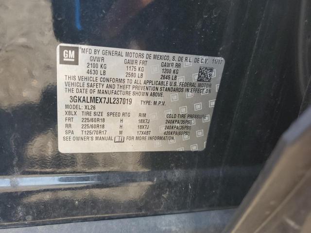 3GKALMEX7JL237019 - 2018 GMC TERRAIN SLE შავი ფოტო 13