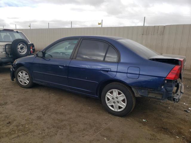 2HGES16563H614674 - 2003 HONDA CIVIC LX BLUE photo 2