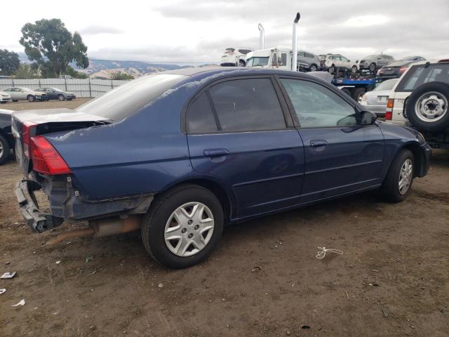 2HGES16563H614674 - 2003 HONDA CIVIC LX BLUE photo 3