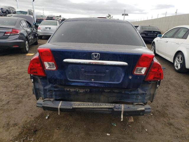 2HGES16563H614674 - 2003 HONDA CIVIC LX BLUE photo 6