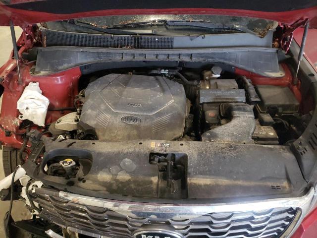 5XYPHDA57KG537258 - 2019 KIA SORENTO EX MAROON photo 12